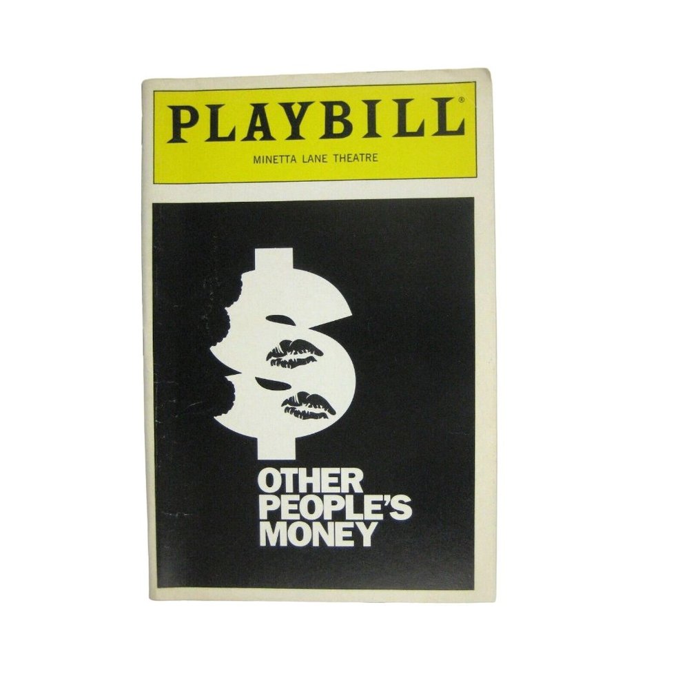 Other Peoples Money Playbill 1990 Minetta Theatre James Murtaugh Scotty Bloch